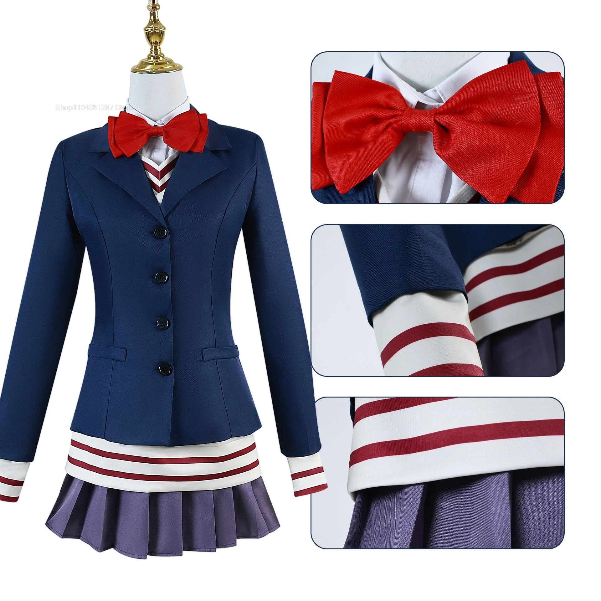 Anime Dandadan Kostuum Cosplay Witte Vogel Liefde Luo Roze Pruik Jk Lolita Verkleden Voor Vrouwen Halloween Cosplay Kostuum Gril