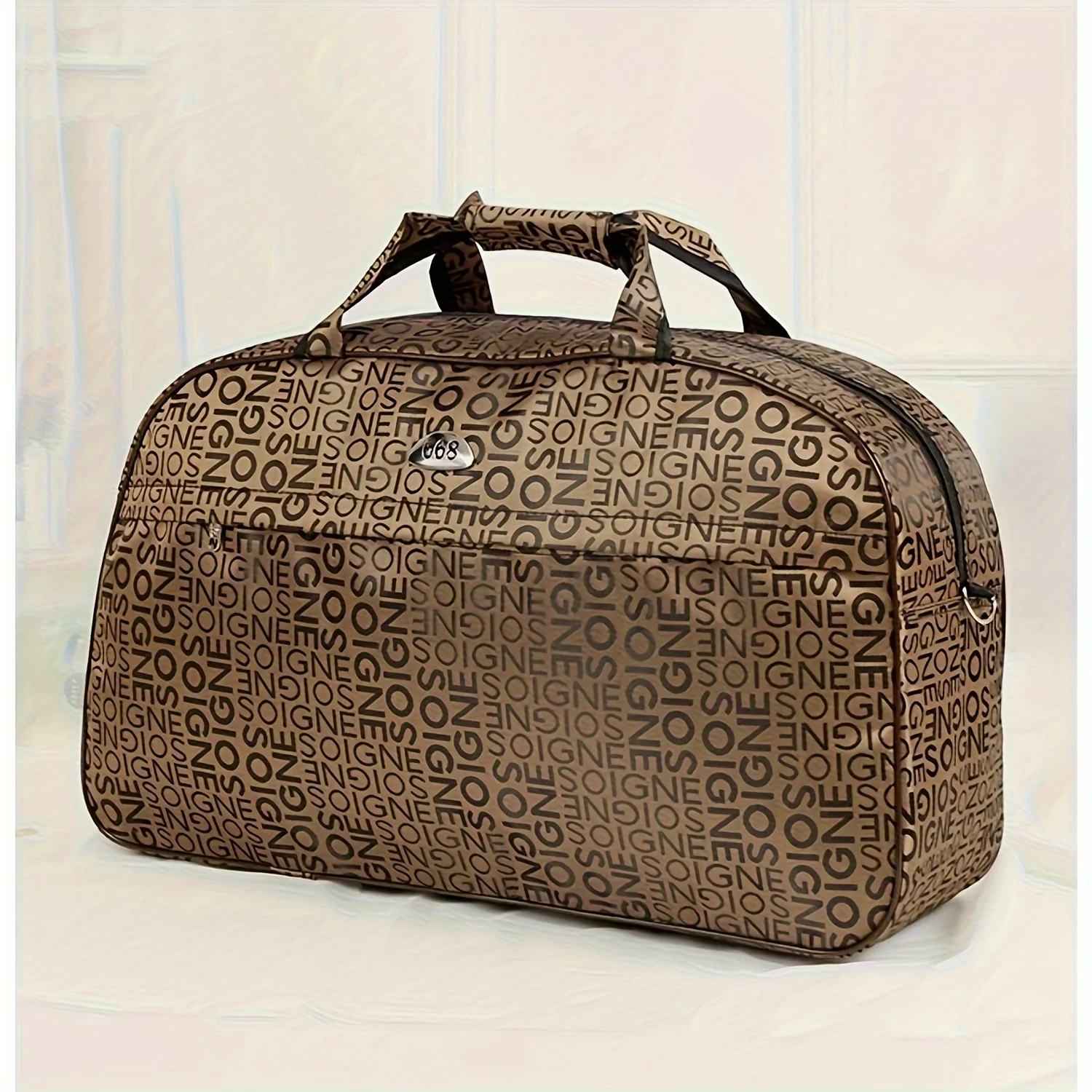

Vintage Design Newspaper Print Oxford Fabric Tote Bag Travel Bag, Retro Style Carry-On Luggage Bag Duffle Bag, Large Capacity Wa