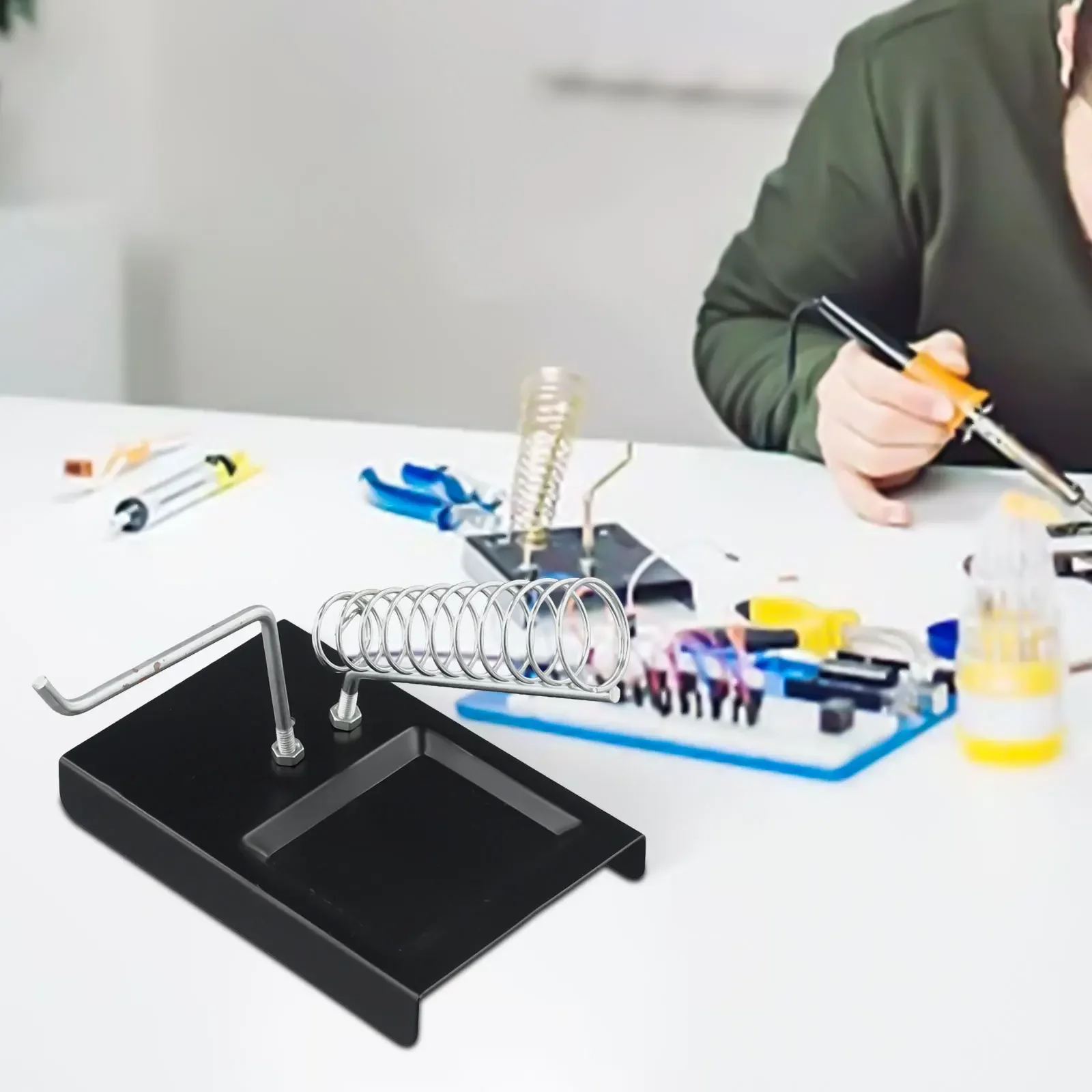 Home Office Shop Iron Stand Easy To Carry Extended Use High Temperatures Lightweight Modern Design Work Outside