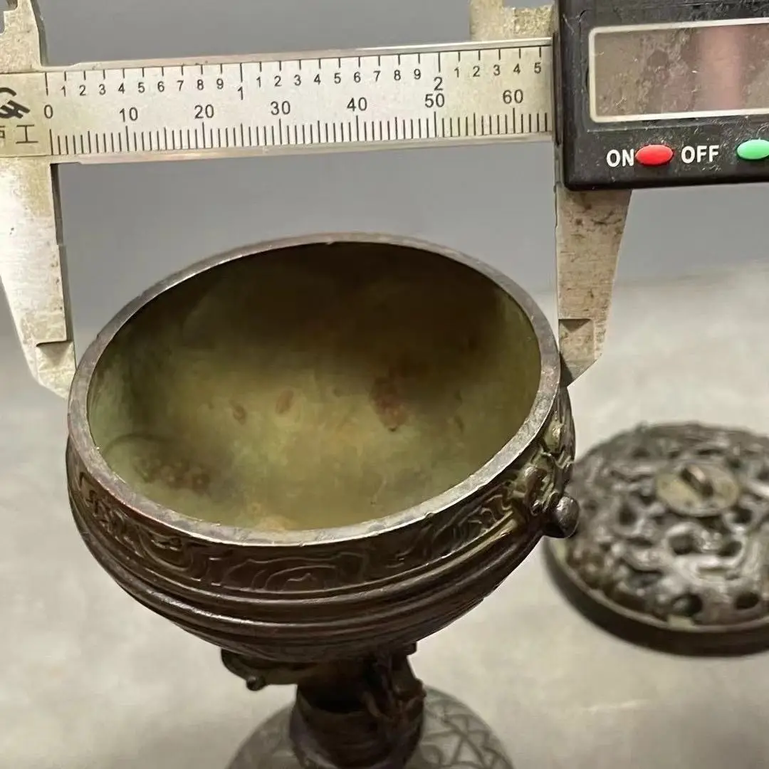 Through carving antique tiger pattern home Boshan stove indoor incense burner incense road home zen, ornament