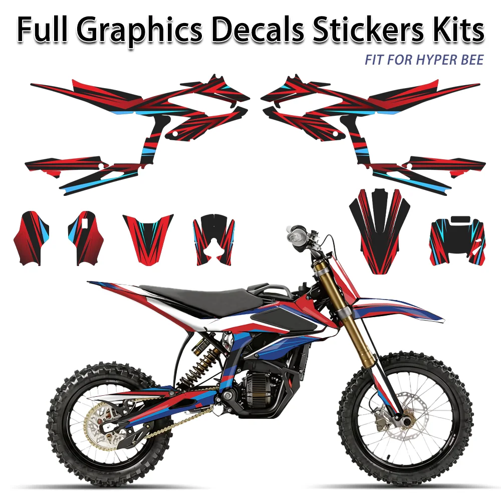Electric Dirt Bike Waterproof Decorative Sticker Thickened Graphics Decals Kit Fit for Sur-ron Surron Hyper Bee