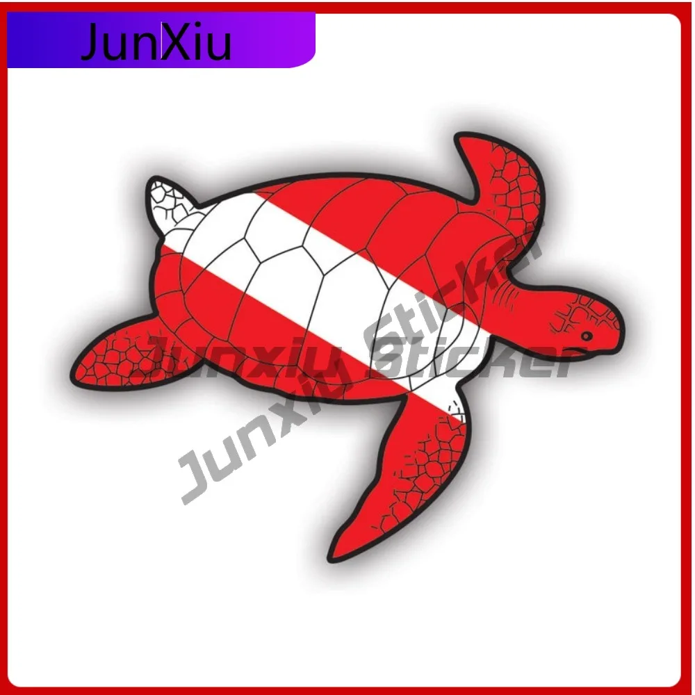 

Diver Down Sea Turtle Sticker Uv Protected Decals Scuba Flag Tortoise Dive Flag Diving Snorkel State Flag Patriotic Car Sticker