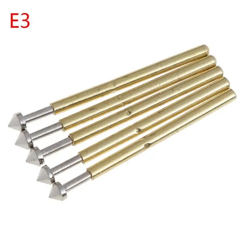 Wholesale 100 Pieces P75-E2 / P75-E3 Gold Plated 1.0mm Thimble Spring Test Probe Pogo Pin 1.3mm Conical Head