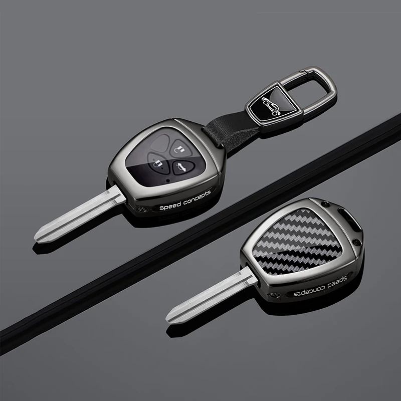 Suitable Zinc Alloy Carbon Fiber for Toyota Camry RAV4 Crown Avalon Corolla Reiz Venza Matrix Yaris Protect Keychain Accessorise