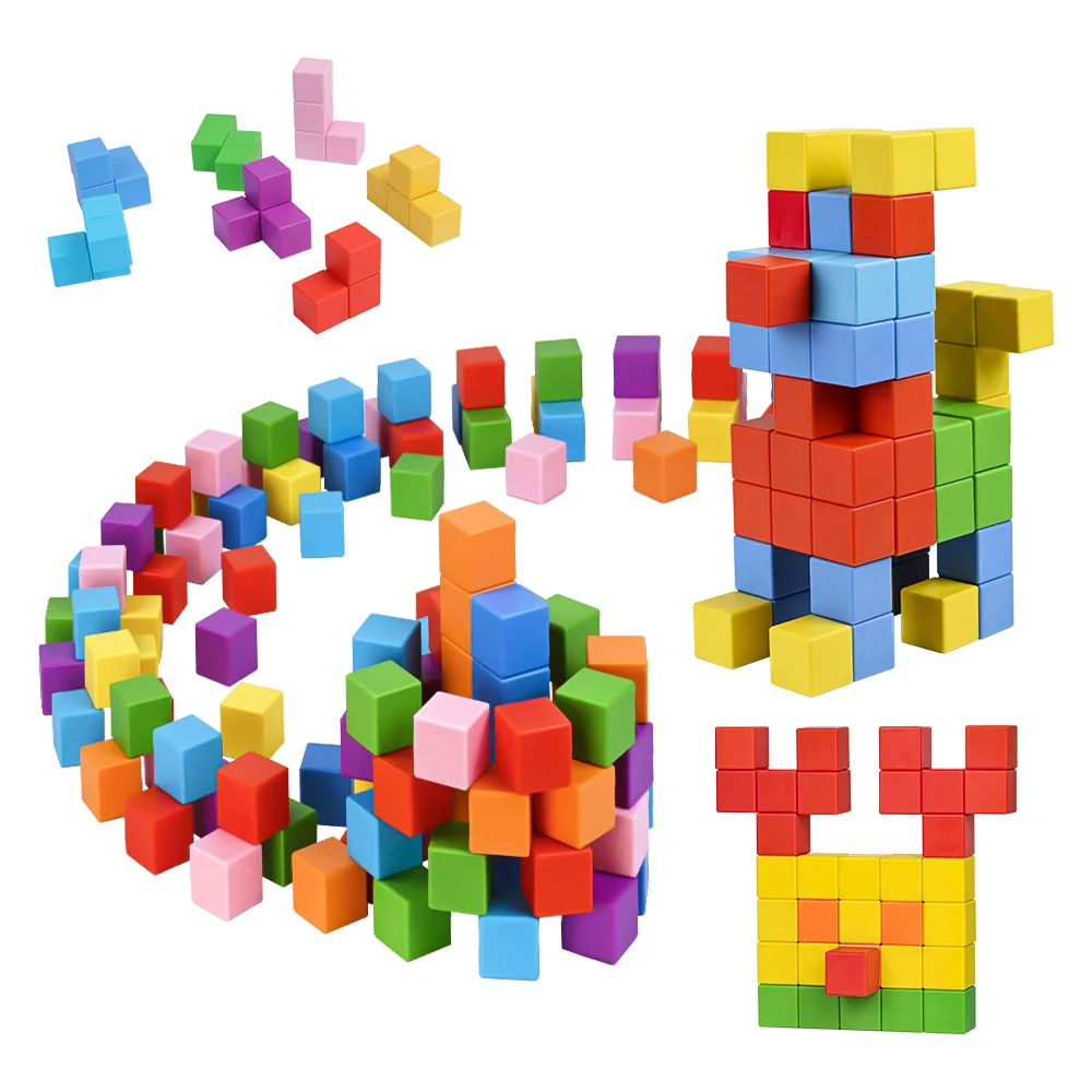 Giocattoli educativi per bambini che imparano blocchi di costruzione Puzzle di plastica cubi magnetici 3D fai da te regali di natale da 3.3cm per bambini piccoli