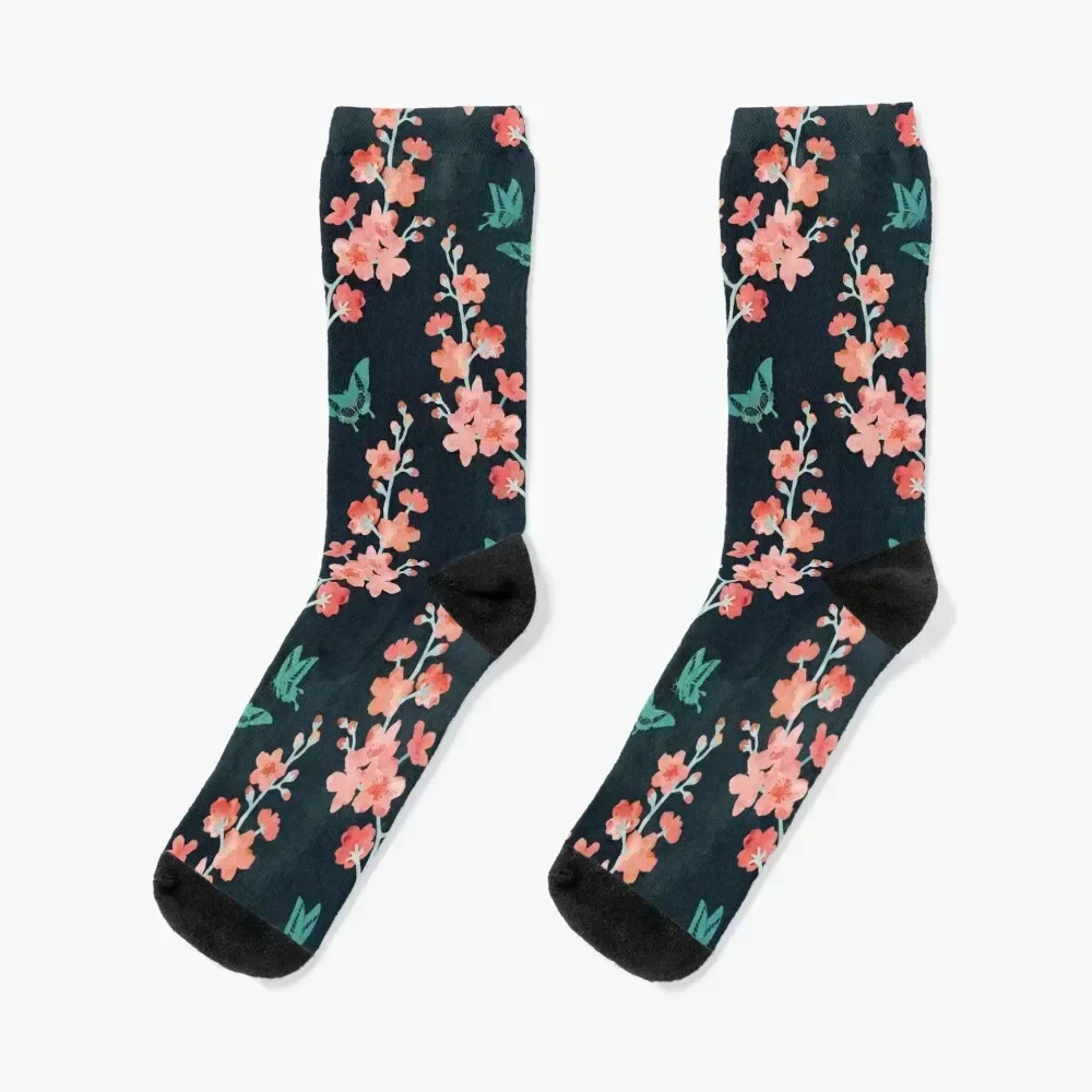 

Sakura butterflies bold Socks new year short shoes Ladies Socks Men's