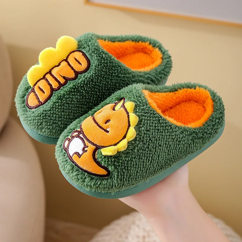 Children Home Shoes Cashmere Cotton Slippers Kids Warm Shoes Boys Girls Slippers Indoor Home Autumn Winter Baby Kids Shoes