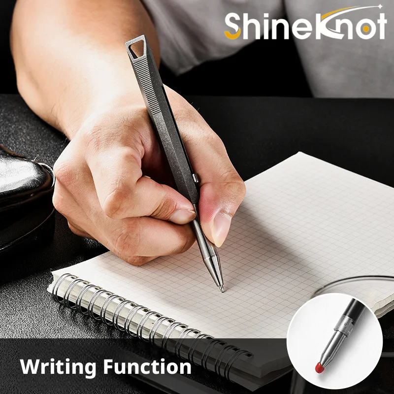 SHINEKNOT New Titanium Alloy Tactical Pen Outdoor Multi Functional Metal Defensive Tactical Pen