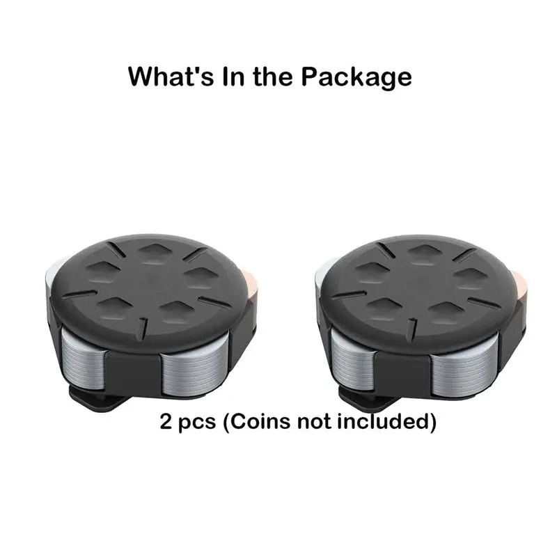 Hot kf-4 Pack Coin Dispenser - Portable Coin Case With Clip, Change Holder Minimalist Coin Collection Wallet (4 Pack, Black)