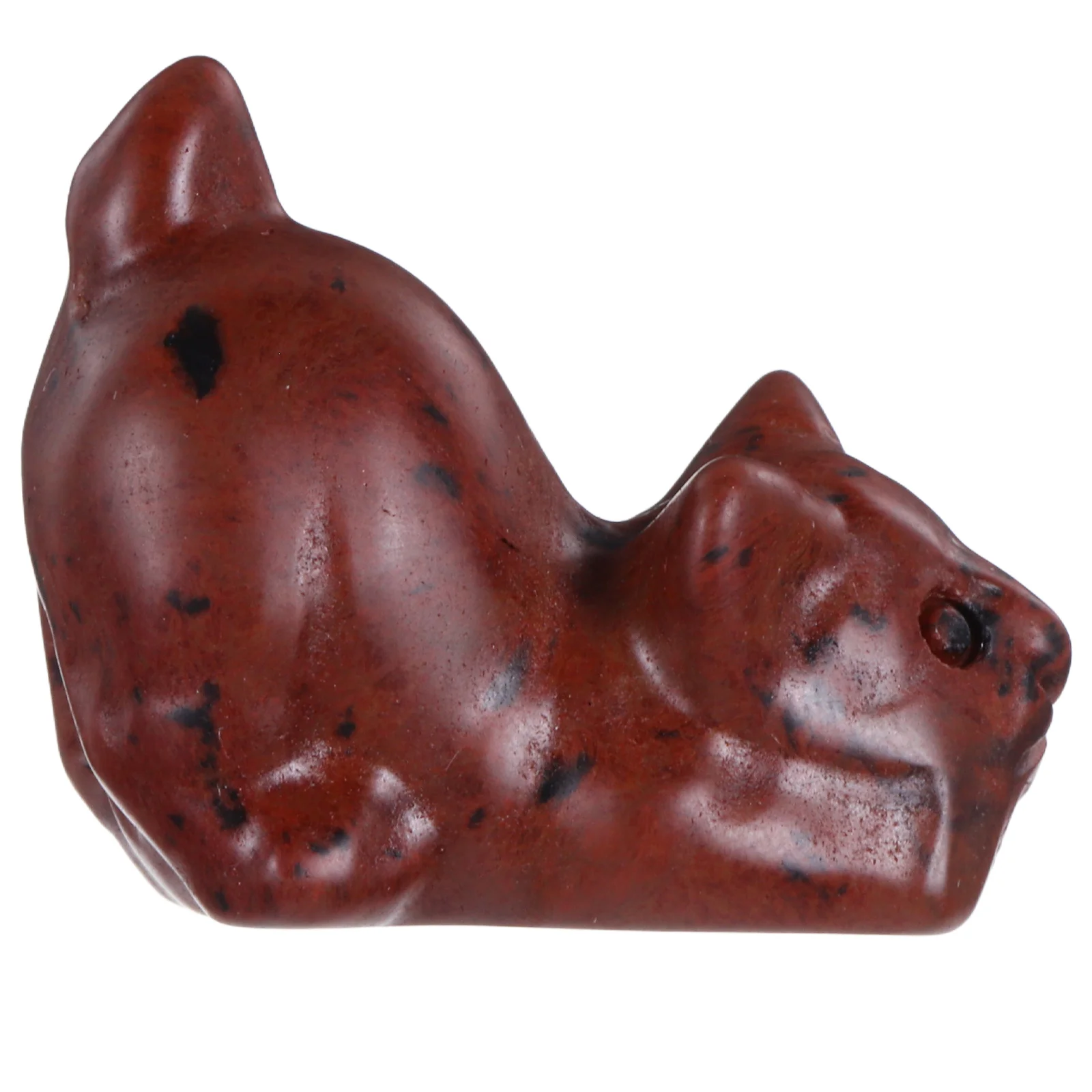 

Hand Carved Obsidian Cat Sculpture Natural Gemstone Crystal Feng Shui Wealth and Fortune Decor for Cat Lovers Home Office