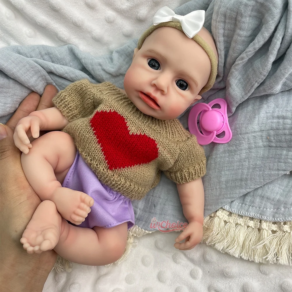 

Preemie 30cm Realistic Skin Veins Loulou Full Silicone Reborn Baby Open Mouth Girl Washable Lifelike Doll Christmas Gift