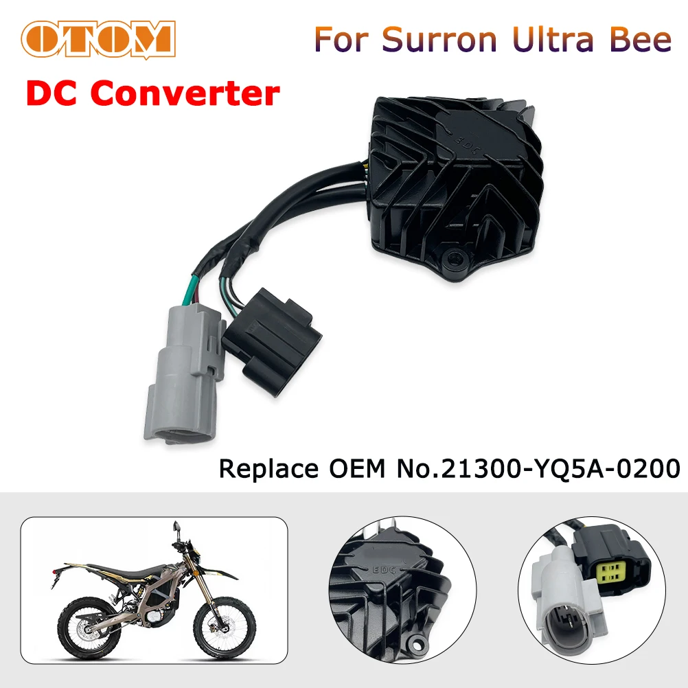 OTOM Motorcycle DC Converter Transformer For Surron Ultra Bee Voltage Regulator Electric Dirt Bike Replace OEM 21300-YQ5A-0200