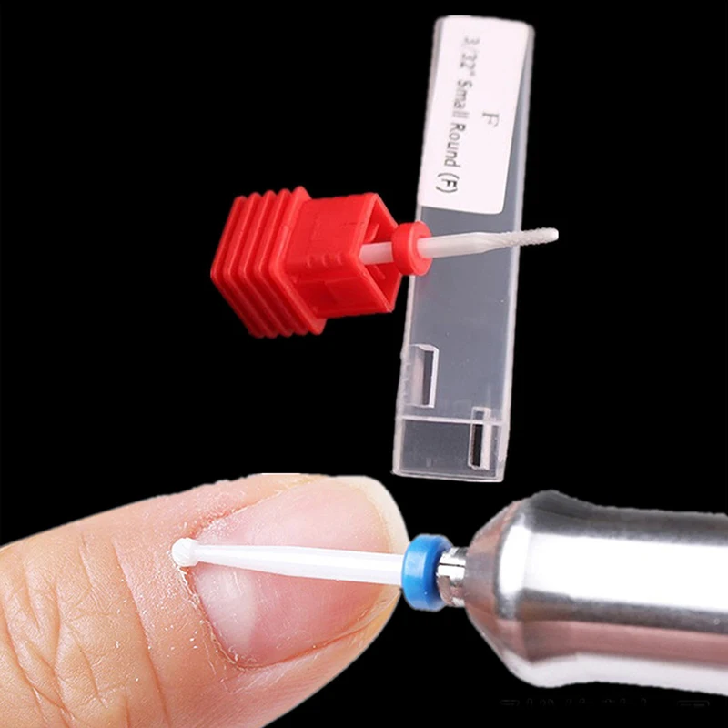 Trumpet Ceramic Nail Drill Bits For Electric Drill Manicure Pedicure Tools Nail Polishing Machine Accessories Equipment