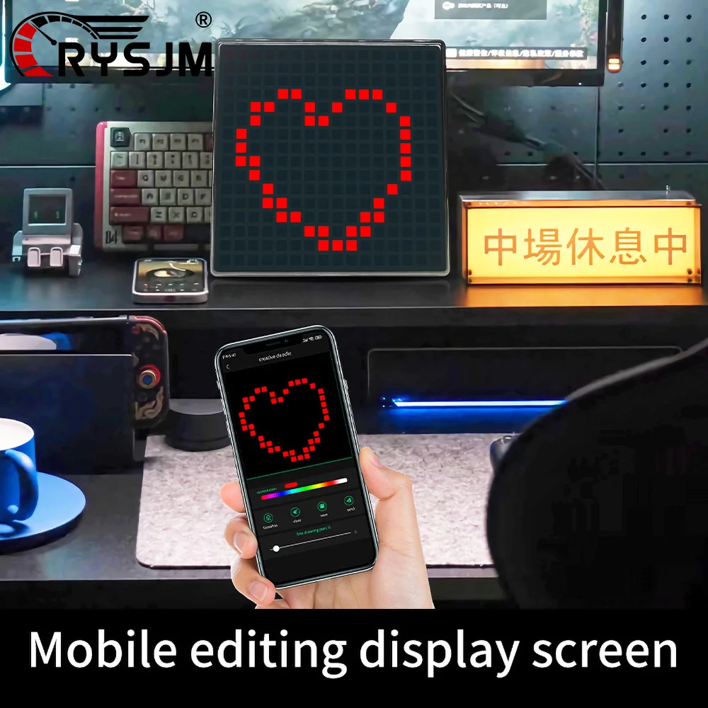 

DIY RGB Lamp Panel LED Pixel Matrix APP Control Display Atmosphere Nightlight For Gaming Room Anime Decoration Pub RV Camping