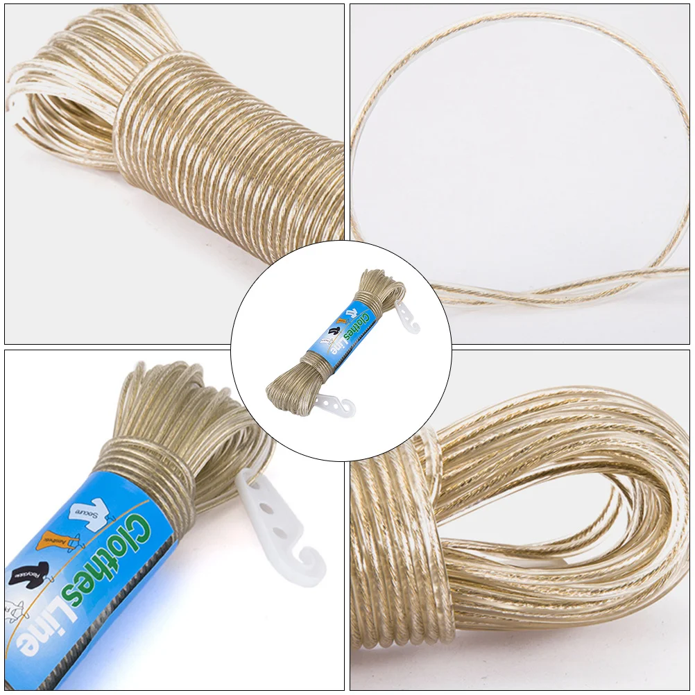 

2Pcs Clothes Hanging Rope Premium Portable Windproof Clothing Drying Rope for Outdoor Camping Travel Garden Balcony Use