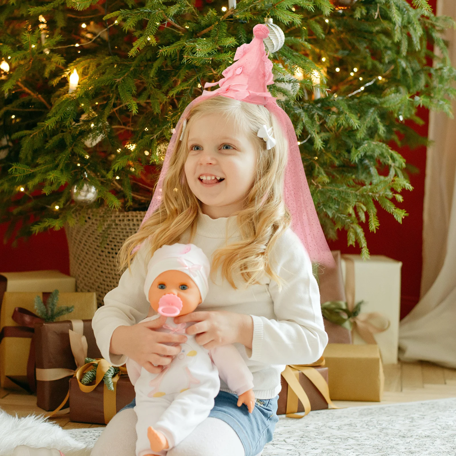 

Birthday Hat Hairb Kids Headwear Pink Child nament Decorative Party Hats Photo Props Lightweight Child Hair Accessories