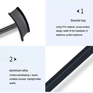 Display Rack for Computer Black and White Headphone Support Universal Desktop Storage Main Sales Headset Support - №5