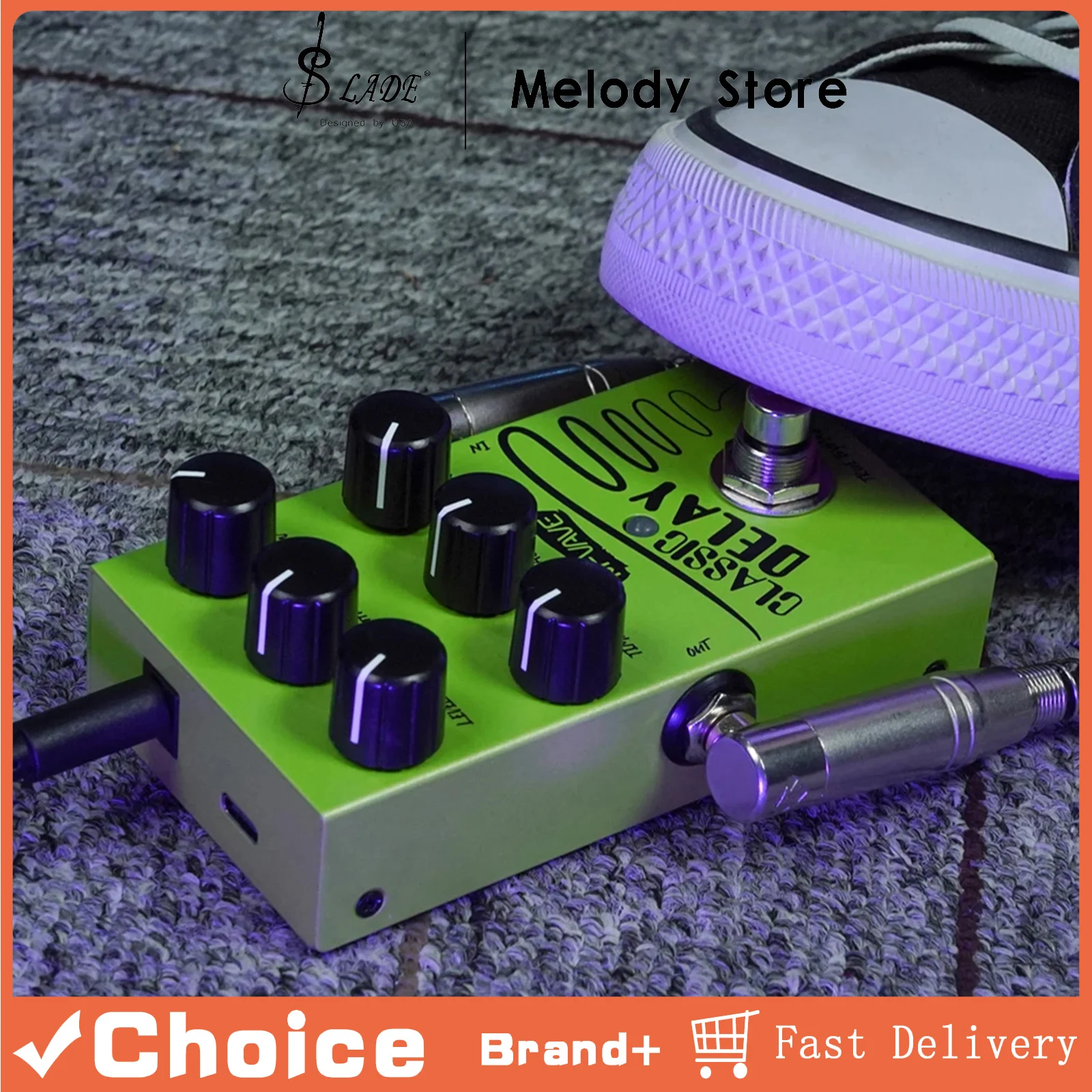 

Электрогитарная педаль эффектов M-VAVE: Классический дилэй с задержкой 600 мс, True Bypass, аксессуары для гитары