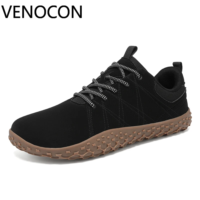 

VENOCON Barefoot Friendly Man Zero Drop Minimalist Flat Sneakers Ball Extra Wide Fit Toe Box Walking Shoe Footwear For Men Women