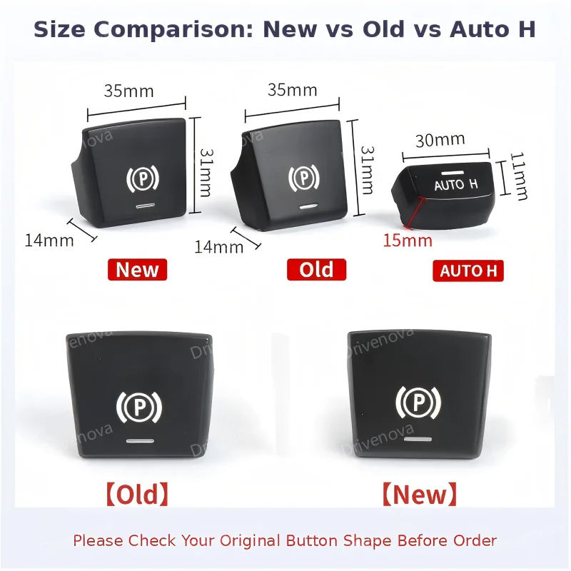 Electronic Parking Brake Switch Auto Hold Button EPB Replacement for BMW 5 7 Series X3 X4 X5 X6 F01 F10 F15 F25 Interior Control