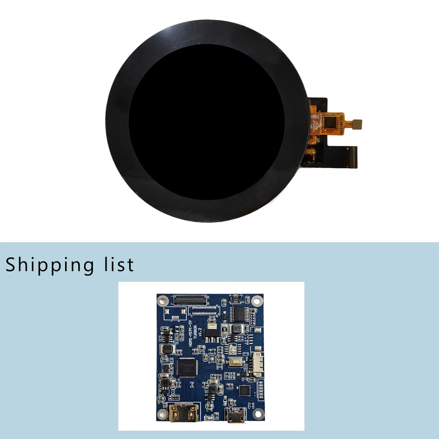 Емкостный сенсорный ЖК-дисплей с сенсорным экраном и ЖК-дисплеем 3,4 дюйма Vs34003C39 800X800 Микрокруглый ЖК-дисплей с платой драйвера Hd-Mi Mipi