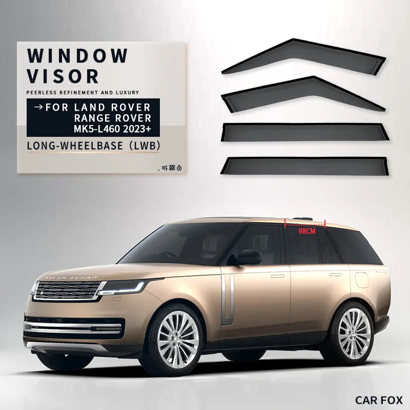 

Для Range Rover L323 L405 L460 2002-2023: Дефлекторы окон, навесы-козырьки, защита от дождя и солнца для боковых окон, автоаксессуары