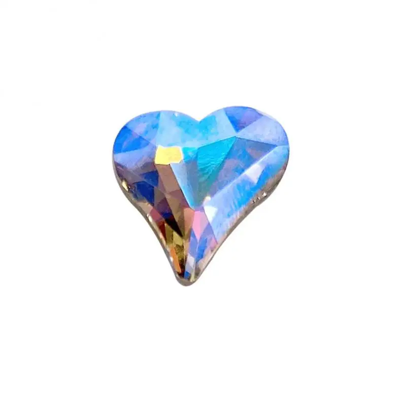 Decoration Eye-catching High Quality Versatile Pointed Bottom Fashionable Dazzling Pointed Bottom Nail Art Crooked Heart