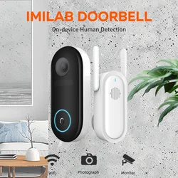 IMILAB Doorbell 2.5K Crystal Clear Instant Alert Built-in Human Detection Two-way Call IP66 Anti-theft Alarm Smart Home APP