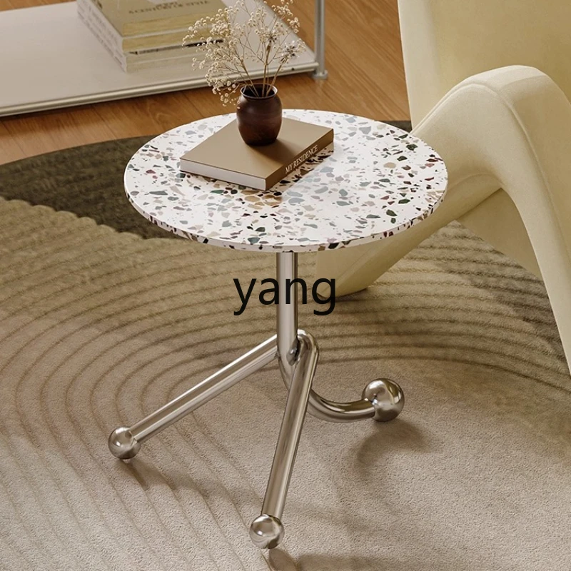 

YHM retro sofa edge removable small round table