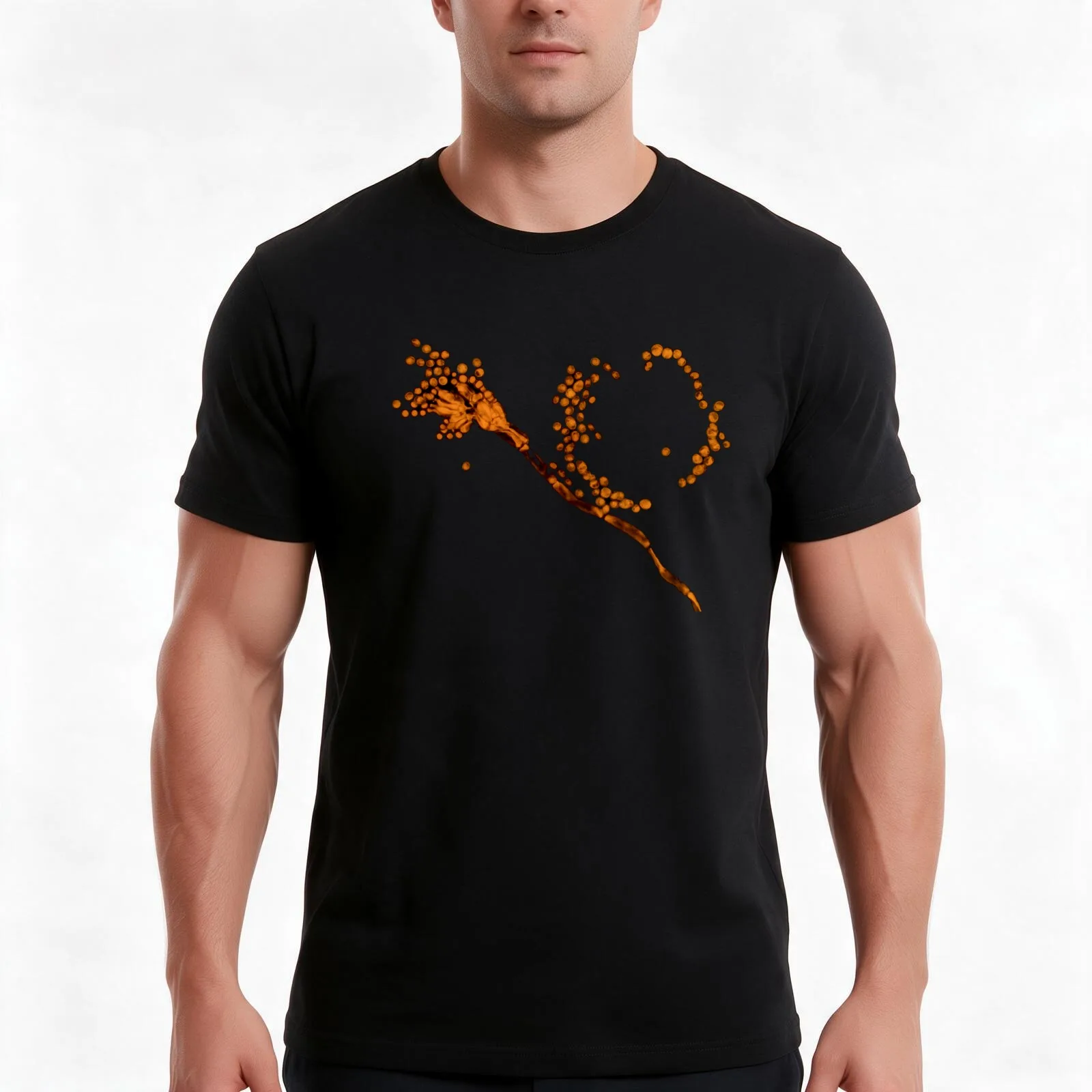 Penicillium mold under the microscope T-Shirt Summer Casual Cotton Tee Oversized Streetwear Tops Vintage Graphic Print