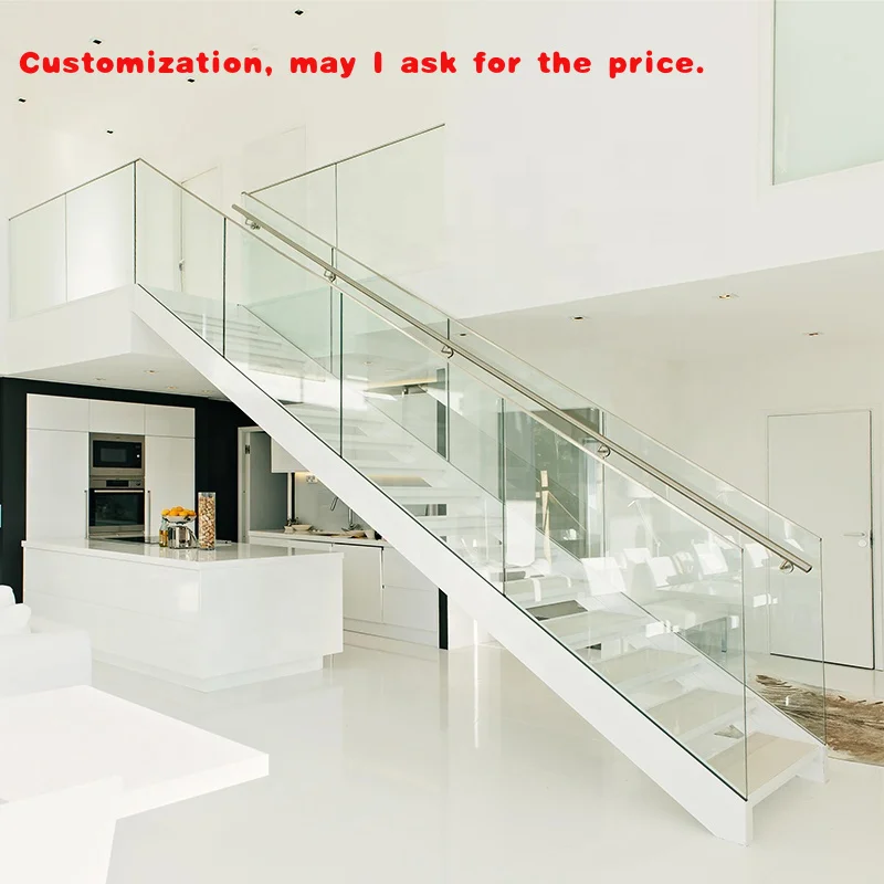 

На заказ. Заводская цена Персонализированные внутренние лестничные перила Алюминиевый канал Садовый забор Барьер для бассейна Стеклянная система раздвижных дверей Desi