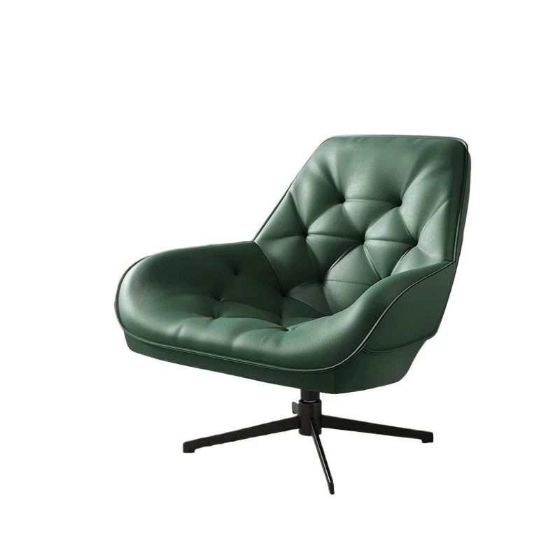 

1 Lazy leisure chair living room balcony modern creative single small leather sofa rotating