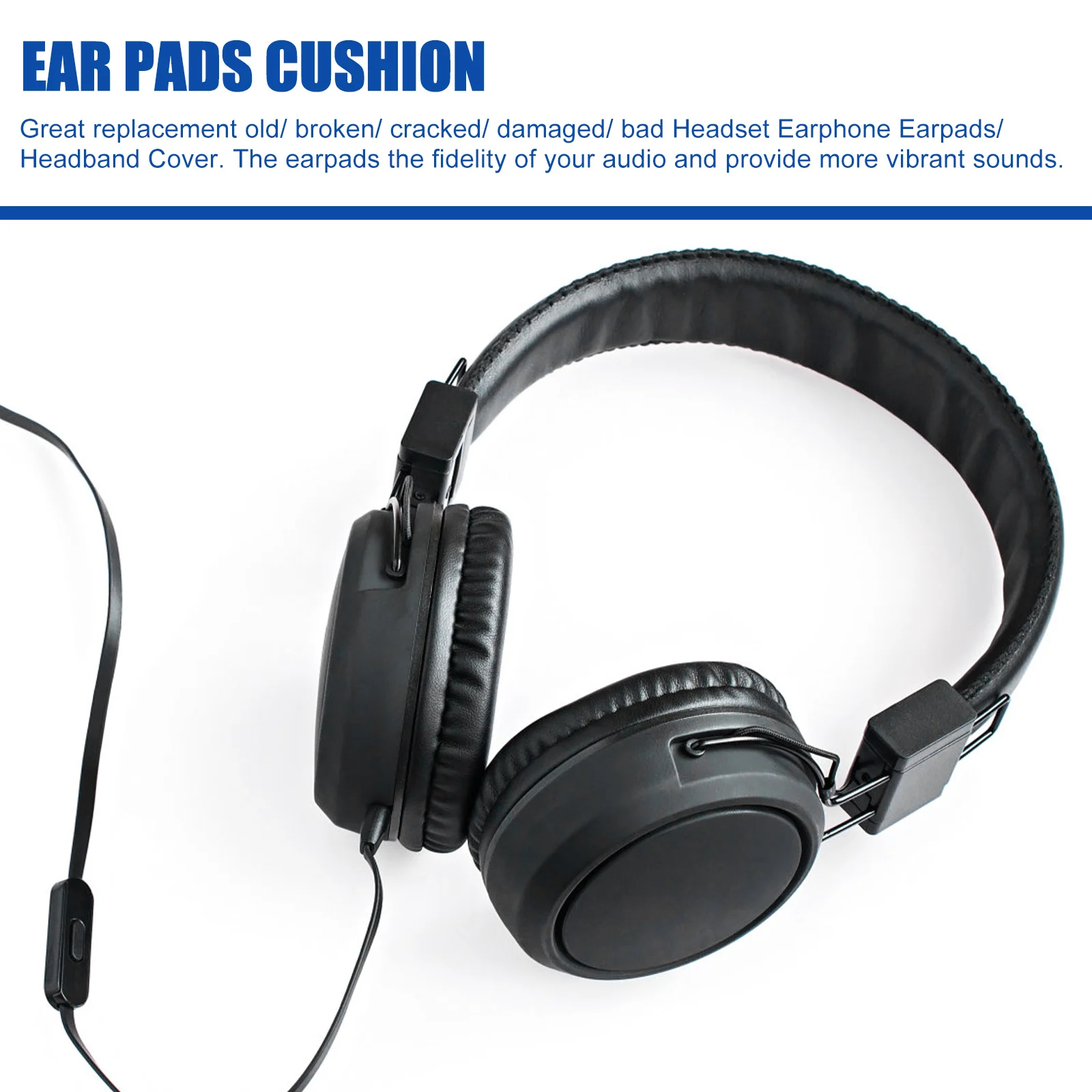 

Replacement Ear Pads Cushion Headband Cover for Hd202 Hd212 Hd437 Hd447 Hd457 Hd477 Hd497 Durable Audio Fidelity