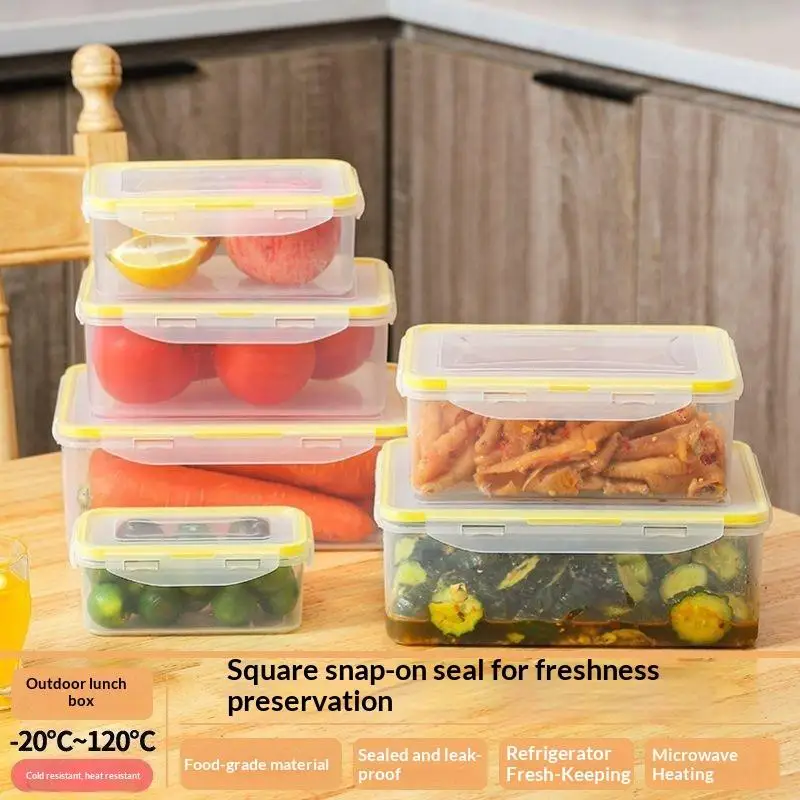 1/4 PCS BPA Free Food Grade Plastic Food Storage Containers Airtight Leak Proof Lids Microwave Freezer Safe For Meal Prep Picni