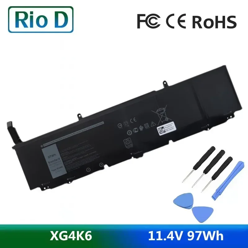 11.4V 97Wh XG4K6 01RR3 F8CPG 0F8CPG بطارية الكمبيوتر المحمول لديل XPS 17 9700 9710 الدقة 5750 03324J دفتر