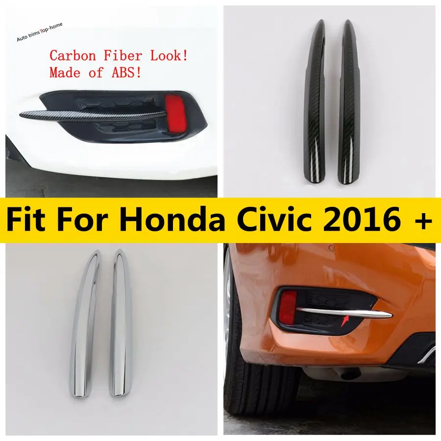 

Tail Rear Fog Light Lamp Eyelid Eyebrow Bumper Cover Trim Decoration Strips Fit For Honda Civic 2016 - 2019 Car Accessories