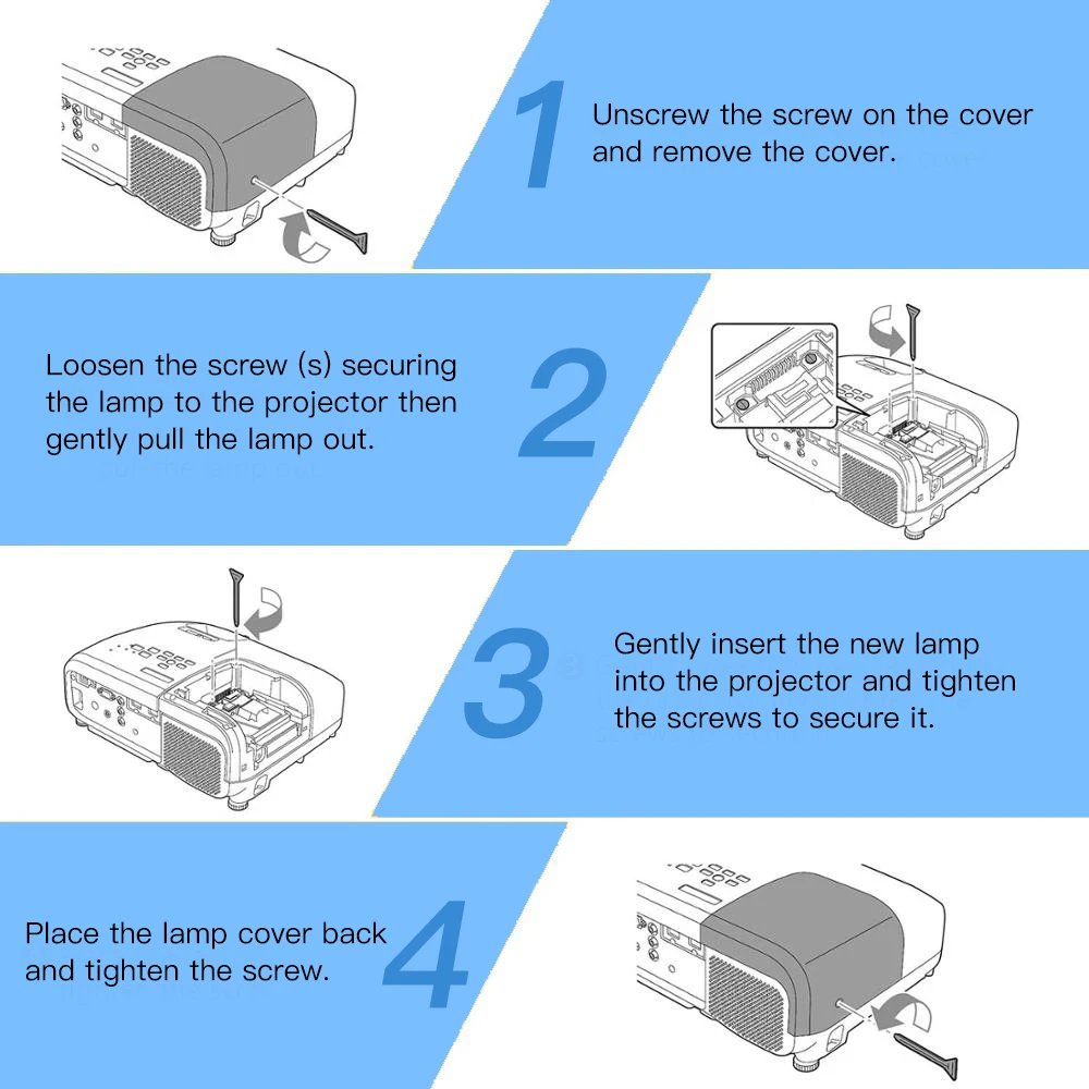 ELPLP64 Projector Lamp For Epson PowerLite Home Cinema 1850W 1880 935W D6155W D6250 VS350W Bulb 365 Warranty High Brightness