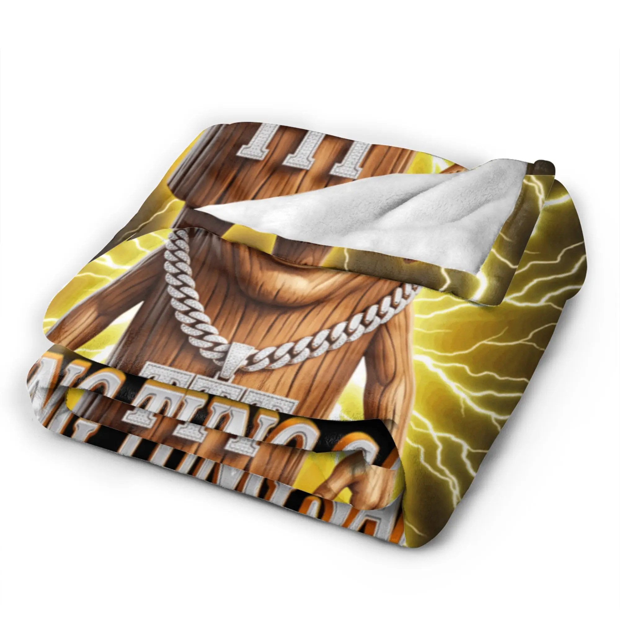 Triplet Tung Sahur TTT Funny Internet Meme Flannel Blankets Girl Warm Throw Blanket Winter Home Decor Bedspread Sofa Bed Cover