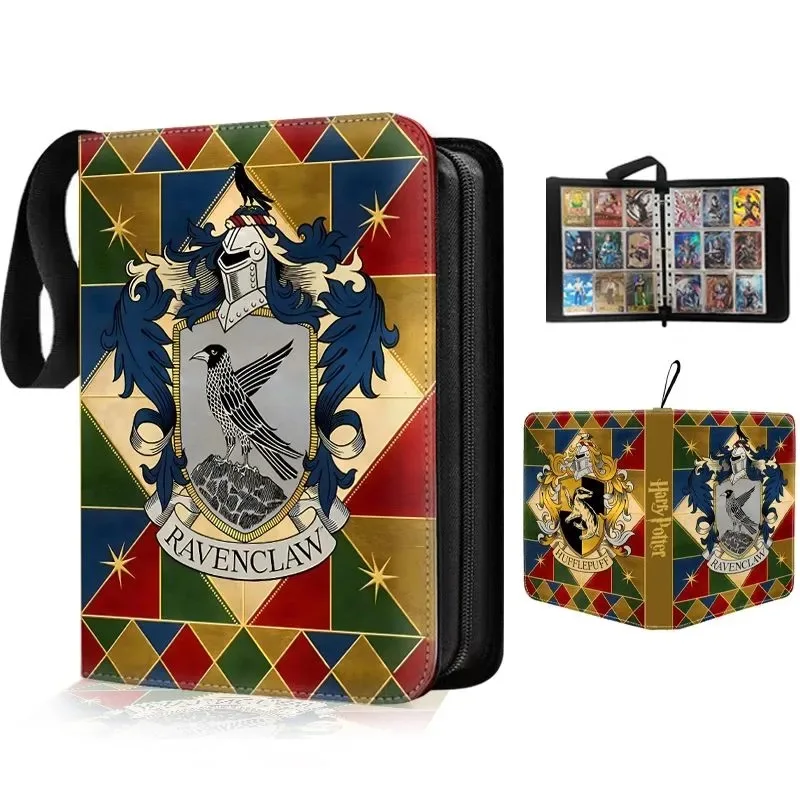 Harry Potter Card Book  Binder Album Holder Collcetion Card 900pcs Card Holder 9 Grid PU Gold Stamping Folder Toy Gift