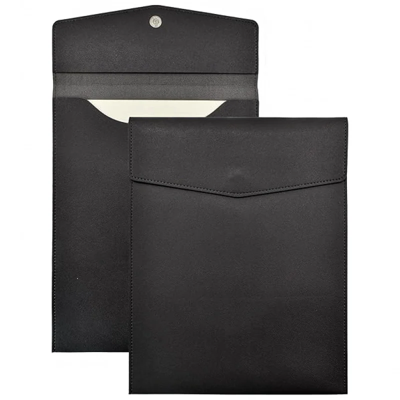 

A4 Leather File Folder Simple Large Capacity Document Bag Fashion Briefcase Data Contract Bill File Bag Office Paper Organizer