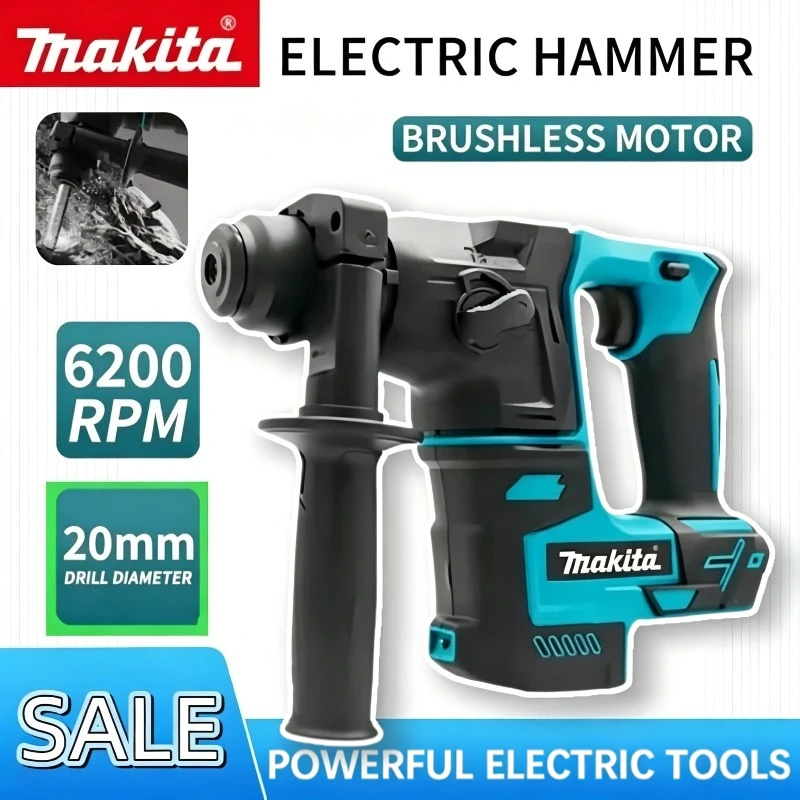 

Многофункциональный бесщеточный аккумуляторный перфоратор Makita 18В, беспроводная дрель-шуруповерт, электроинструмент для аккумуляторов Makita 18В