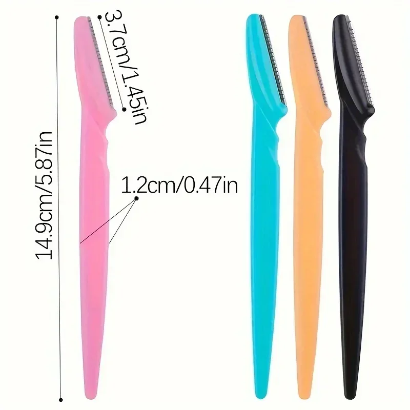Facial Hair Removal Razor Kit with Ergonomic Handle – 3/5/12/24Pcs Eyebrow Trimming Set, Precision Grooming Tool