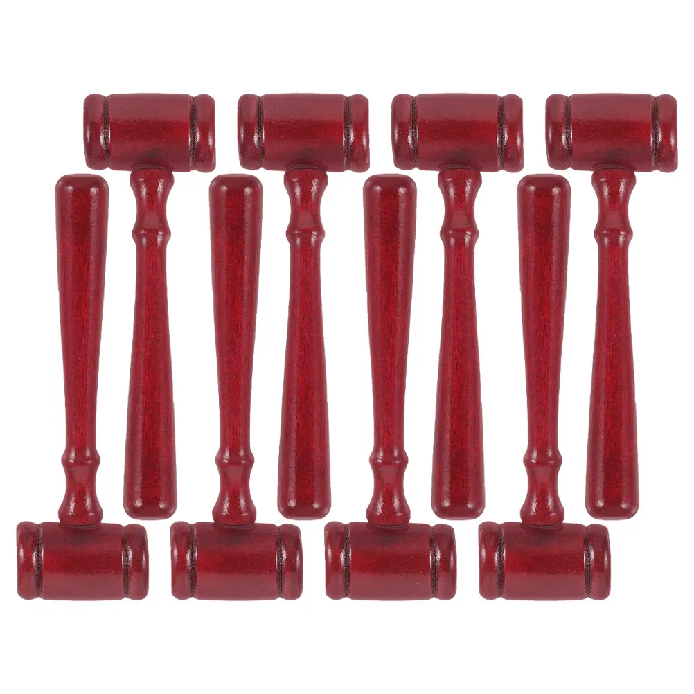 8Pcs Fine Crafted Wood Judge Gavel Set Mini Hammer for Grasping Skill Development Court Theme Party Halloween Role Play