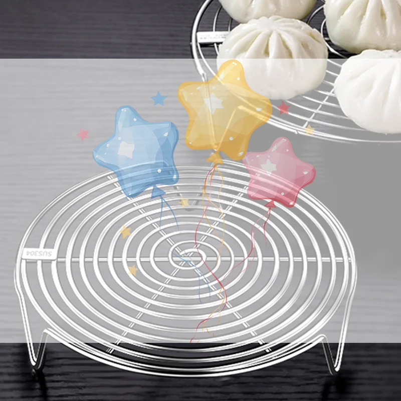 

1Pc Stainless Steel Steamer Rack Multifunction Pot Steaming Tray Dumplings Eggs Grill Stand Kitchen Tableware Cooking Stand