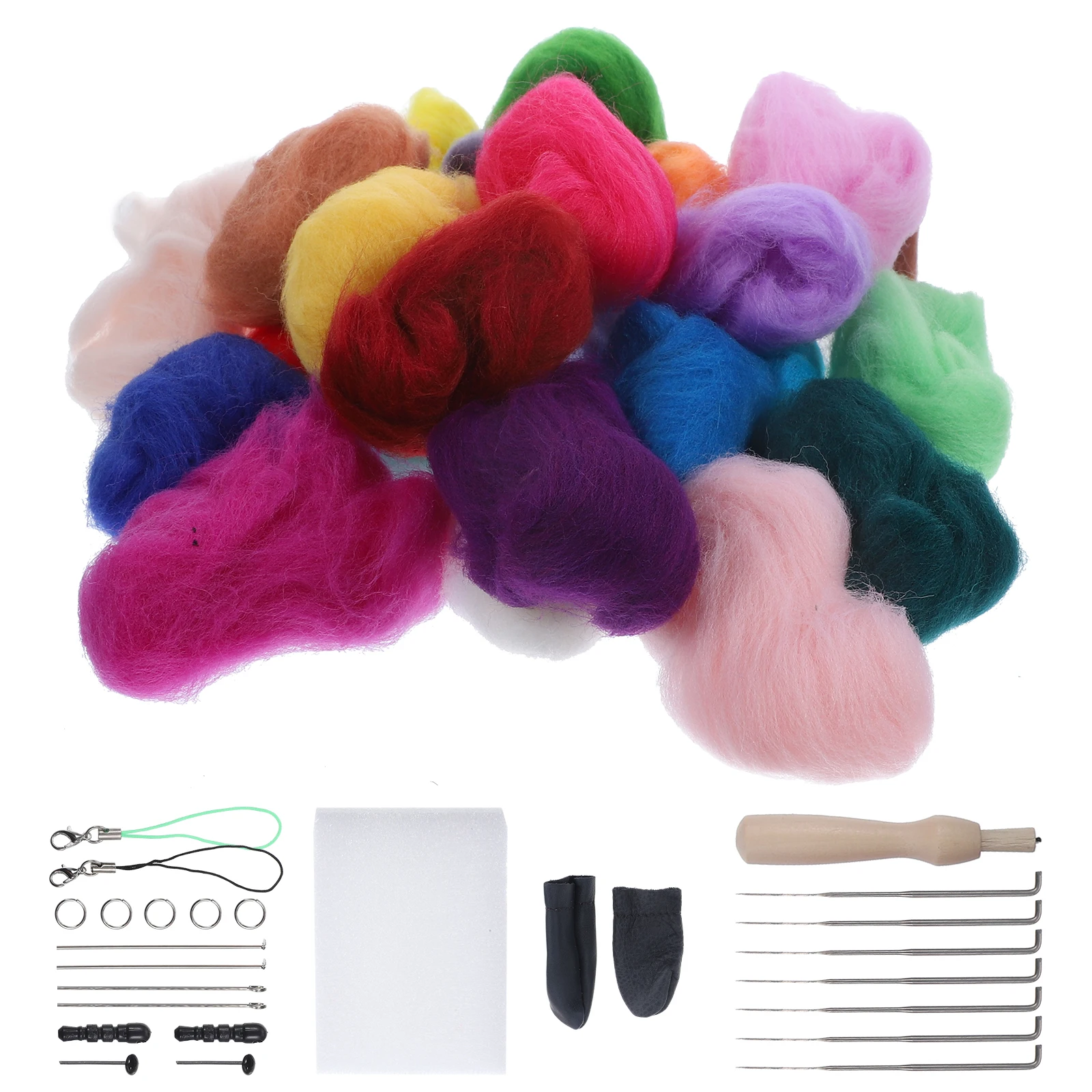 

Filled Wool Needle Felting Kits H made Crafts Animal Toys Fun Needle Toy DIY Felt Creative Decorative Needlework Kids