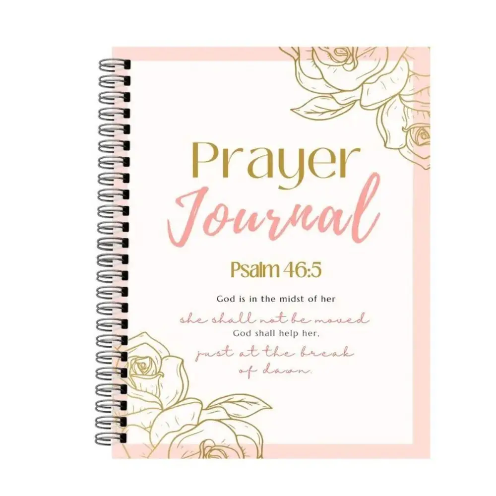 

Premium Devotional Reflection Prayer Journal Solid Board Cover Spiral Binding Bible Study Tool Worship Faith Journaling Church