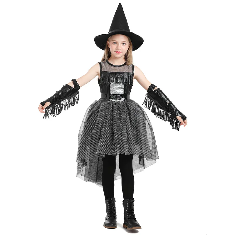 

Halloween Cosplay Witches Performance Costume For Children