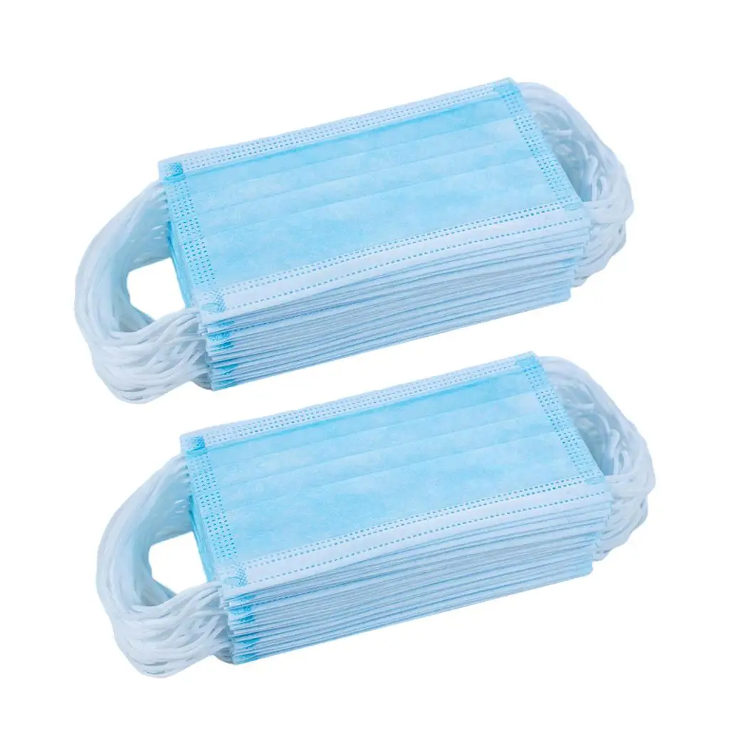 

50/100 шт. 3-слойная одноразовая маска для лица против пыли и тумана