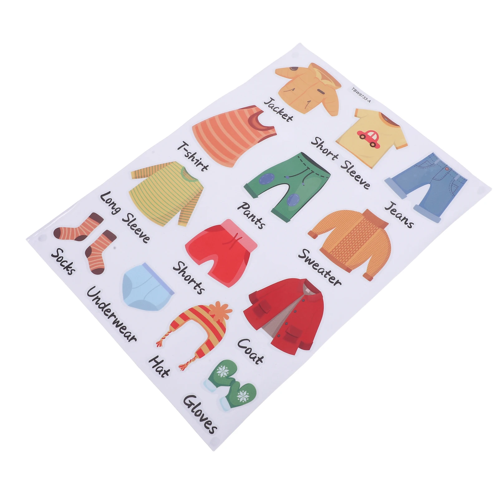 

1Set Kids Dresser Clothing Decals Stickers for Closet Organizer and Room Decoration Clothing Labels for Kids Room Decor
