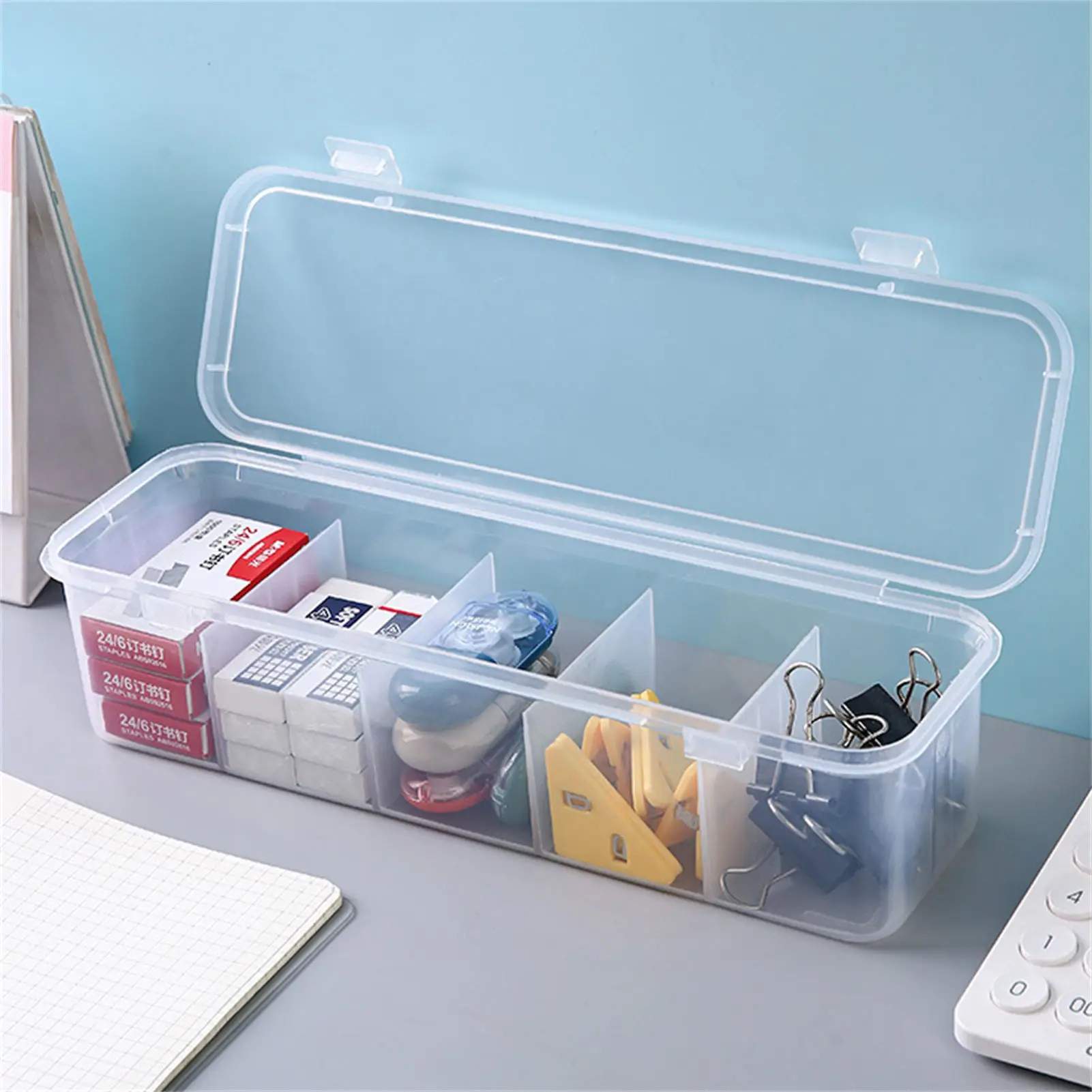 Cable Management Box PP Plastic Charging Wire Organizer Dustproof Holder for Home Office Desk Space Saving Tidy Storage